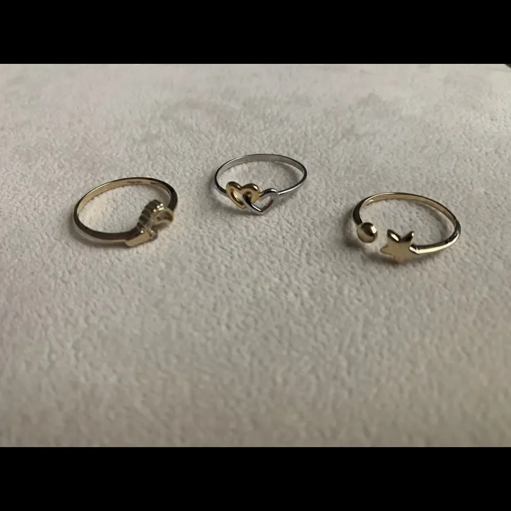 Double heart Ring 14k solid gold perfect gift